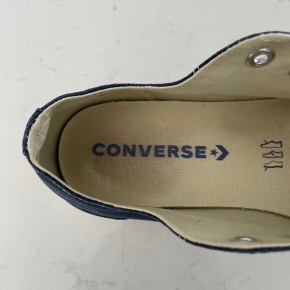 Converse All Star Casual Lo Cut Lace Up Textile Sneakers Blue+Wht 10W/8M Unisex - Picture 11 of 15